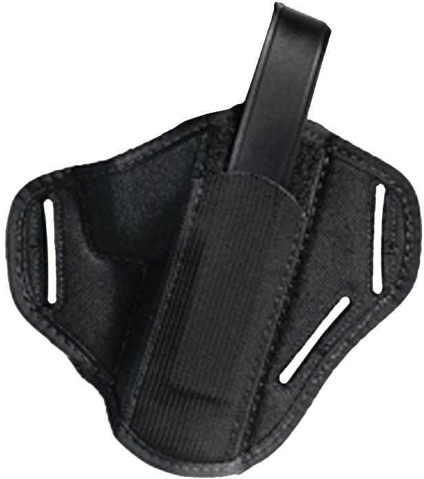 Uncle Mike's Super Belt Slide Holster Size 1 Fits Medium Auto With 4" Barrel Ambidextrous Black 8601-0