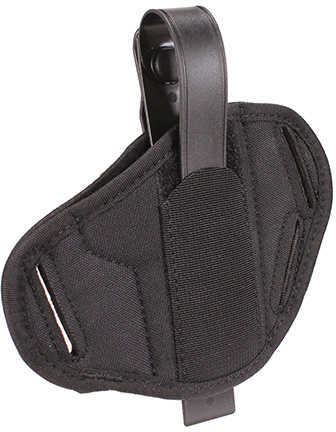 Uncle Mike's Super Belt Slide Holster Size 16 Fits Medium Auto With 3.75" Barrel Ambidextrous Black 8616-0