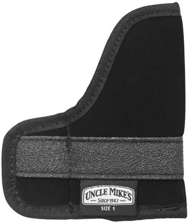 Uncle Mike's Inside Pocket Holster Size 1 Fits Small Auto Ambidextrous Black 8744-1