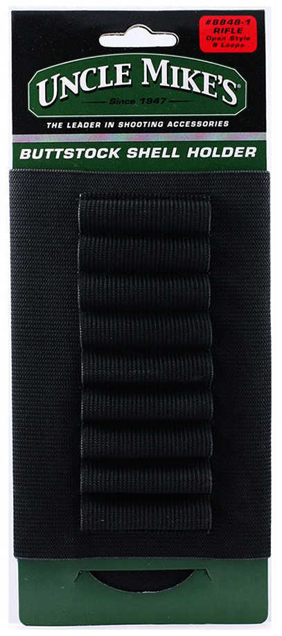 Uncle Mikes MICHAELS Rifle Buttstock Cartridge Carrier 9-Loop Black