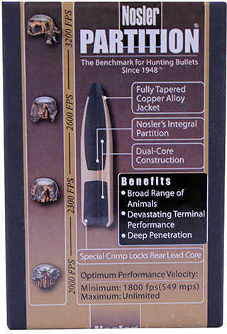 Nosler Bullets 7mm 160gr Spitzer Partition - Brand New-img-1