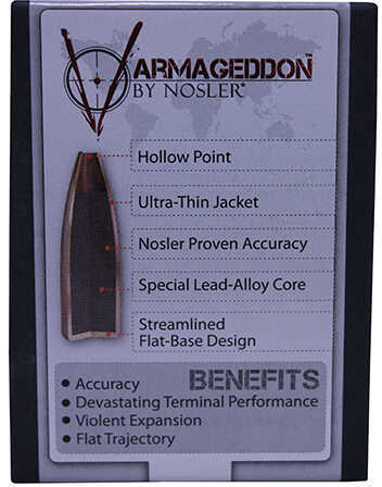 Nosler Varmageddon Bullets 22 Caliber 40 Grains FBHP/100 17225