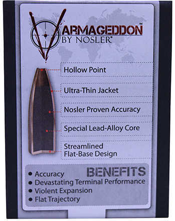 Nosler Varmageddon Bullets 22 Caliber 55 Grains FBHP/100 17235