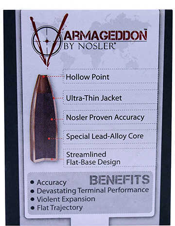 Nosler Varmageddon Bullets 6mm (.243") 55 Grains FBHP/100 17245