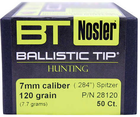 Nosler 7mm 120 Grains Spitzer Ballistic Tip (Per 50) 28120