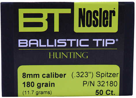 Nosler 30 Caliber 180 Grains Spitzer Ballistic Tip (Per 50) 30180