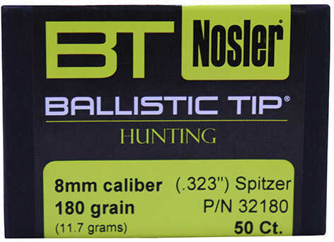 Nosler 30 Caliber 180 Grains Spitzer Ballistic Tip (Per 50) 30180