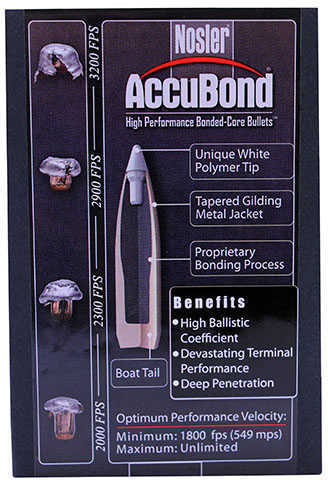 Nosler 8mm 200 Grains Spitzer AccuBond (Per 50) 54374