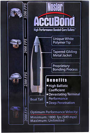 Nosler 338 Caliber 250 Grains AccuBond Bullets (Per 50) 57287