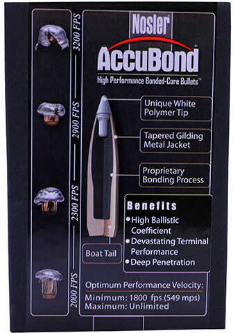 Nosler 6.5mm/264 Caliber 140 grain AccuBond Bullets (Per 50) 57873