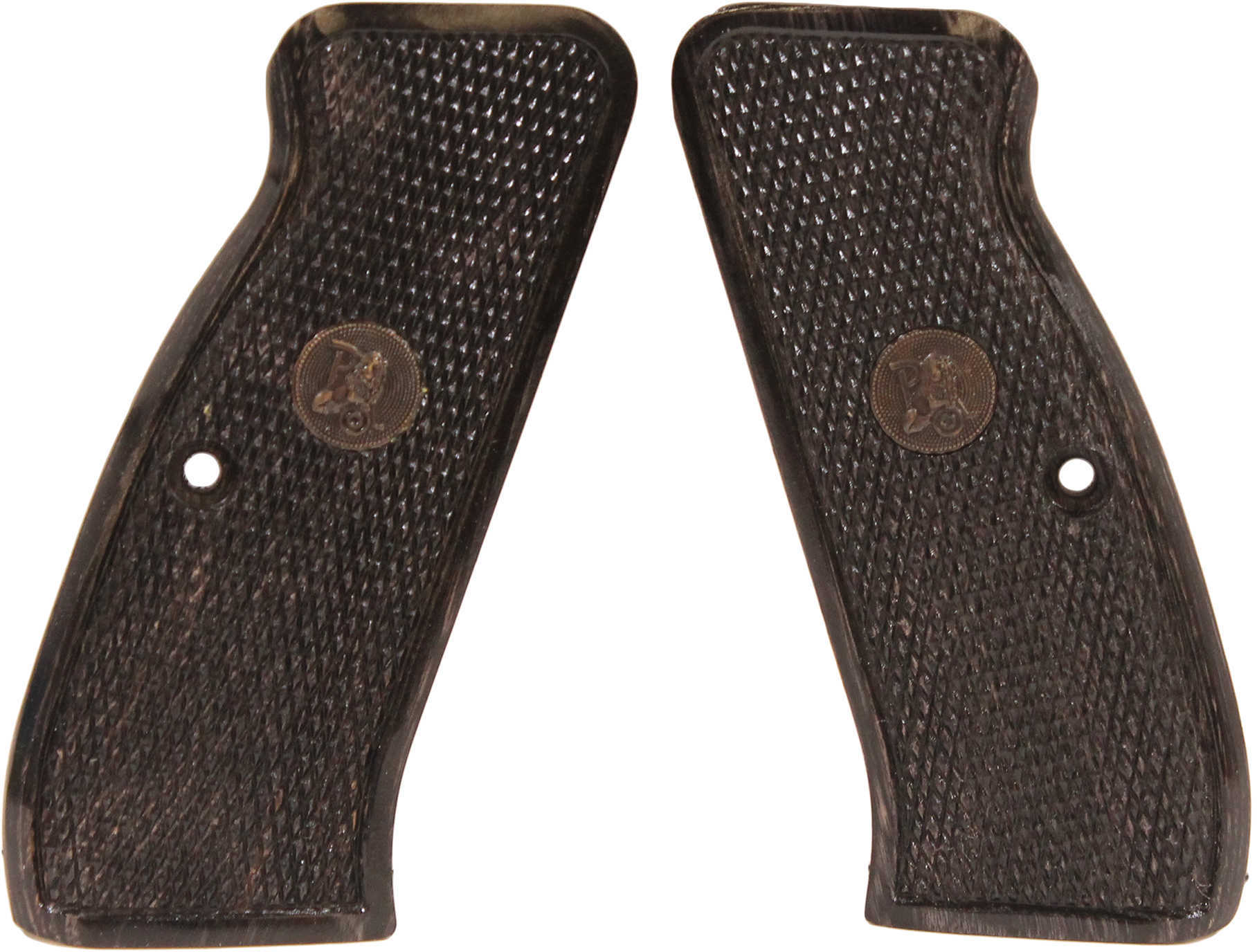 Pachmayr Laminated Wood Grips Full Size CZ 75/85 Black/Gray Checkered
