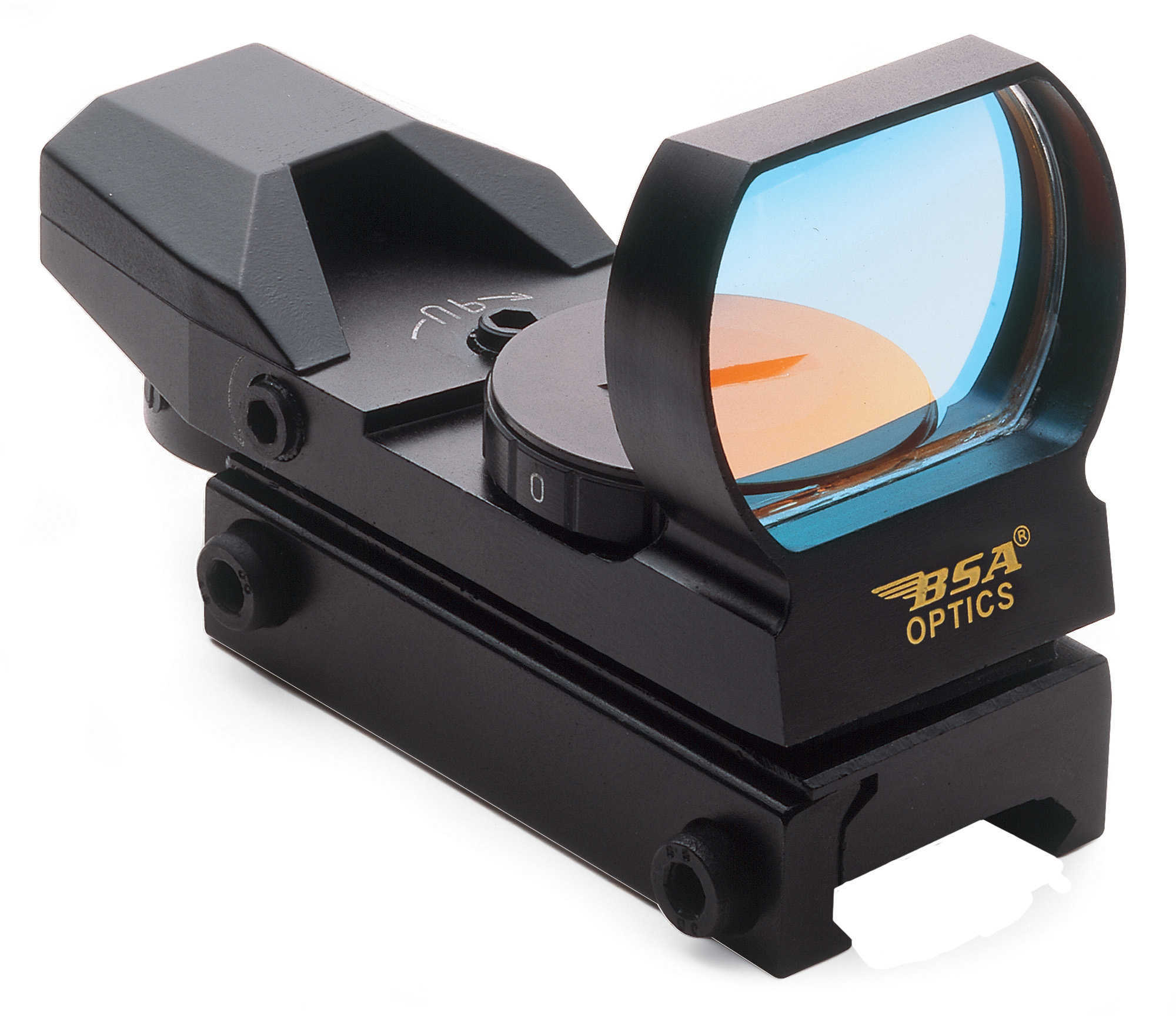 Bsa Optics Panoramic Multi-Purpose Sighting System Dot Black W/ Weaver Style Mnt 7-pos Rheostat a