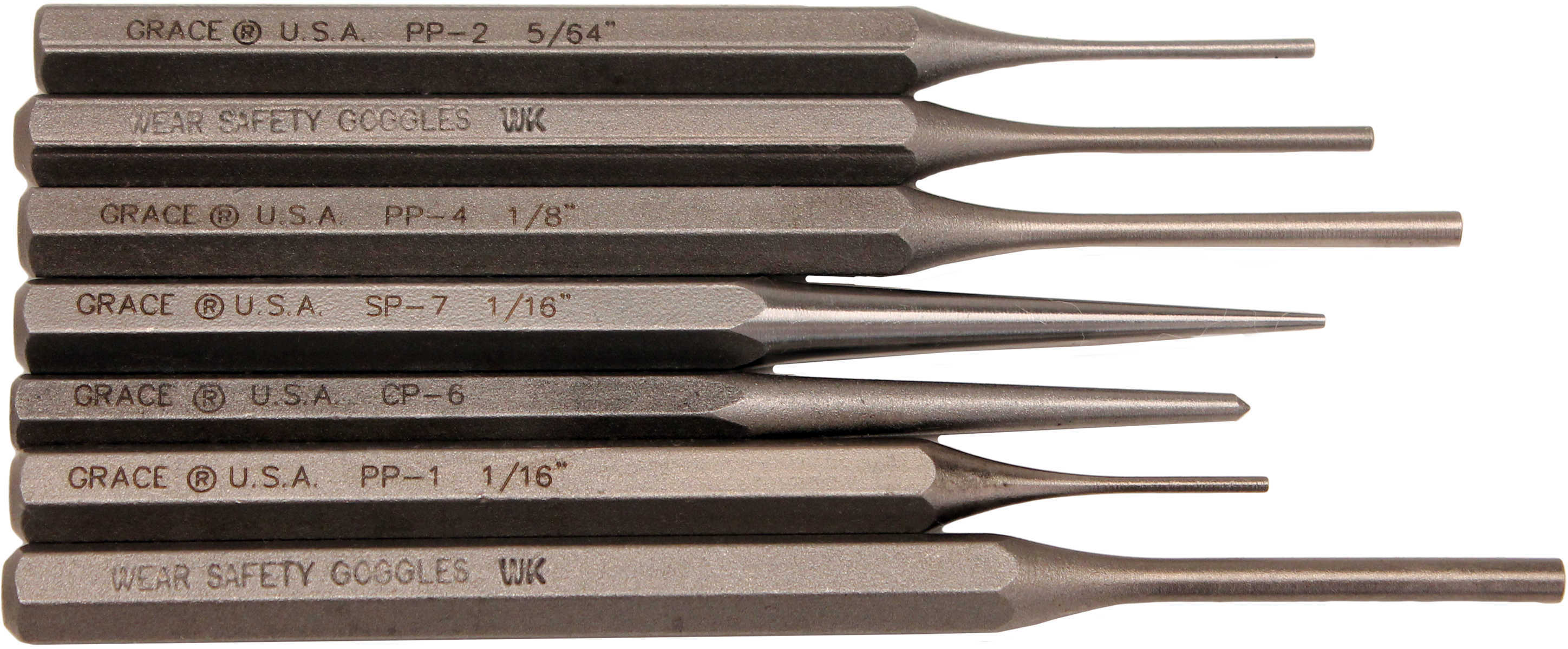 Grace USA Tools Gun Care Steel Punch Set Md: GRPS7