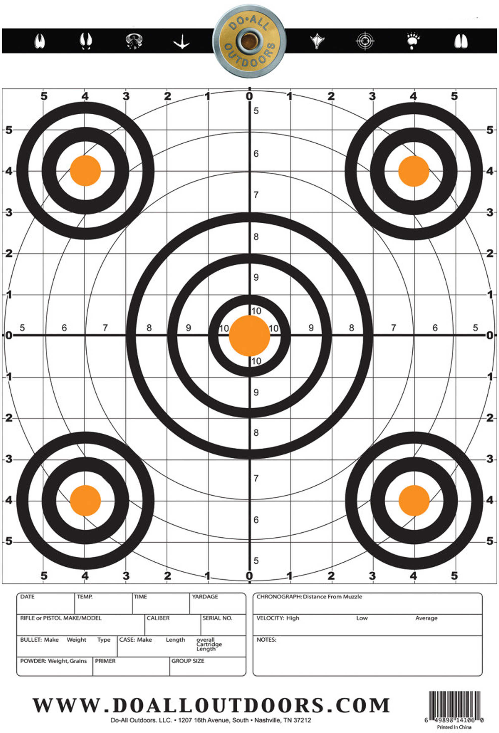 Do-All Traps Accu Blue Precision Paper Target 12"X18" 10Pk