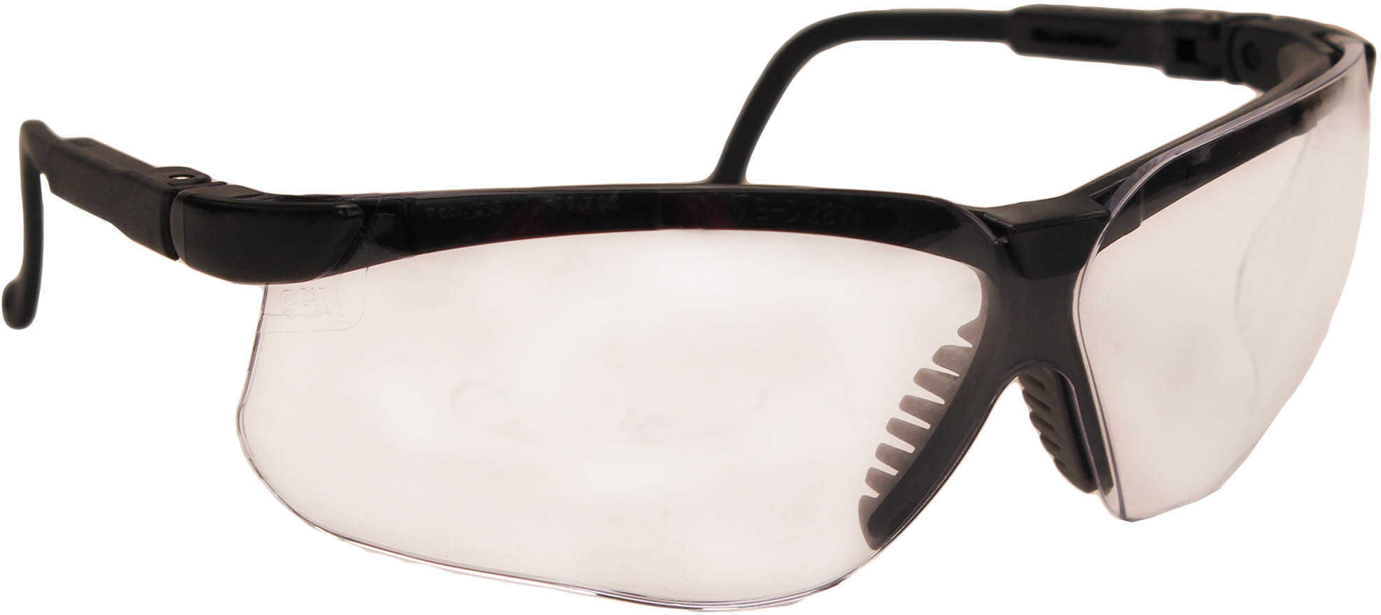 Howard Leight Industries Uvex Genesis Black Frame - Clear Lens Impact resistant polycarbonate block 99.9% UVA & UVB So R03570