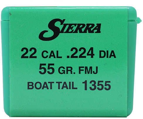Sierra 22 Caliber (.224) 55 Grains FMJBT (Per 100) 1355