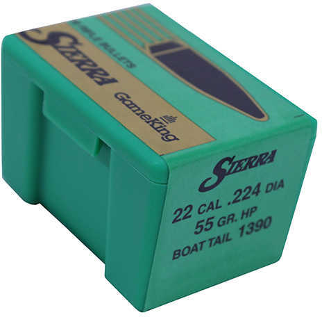 Sierra 22 Caliber (.224) 55 Grains HPBT (Per 100) 1390