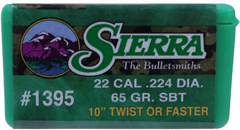 Sierra 22 Caliber (.224) 65 Grains SBT (Per 100) 1395