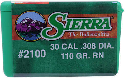 Sierra 30 Caliber 110 Grains RN (Per 100) 2100