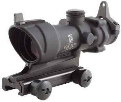 Trijicon ACOG 4x32 Amber .308 Ballistic Reticle TA51 Mount Backup Iron Sights Matte Black
