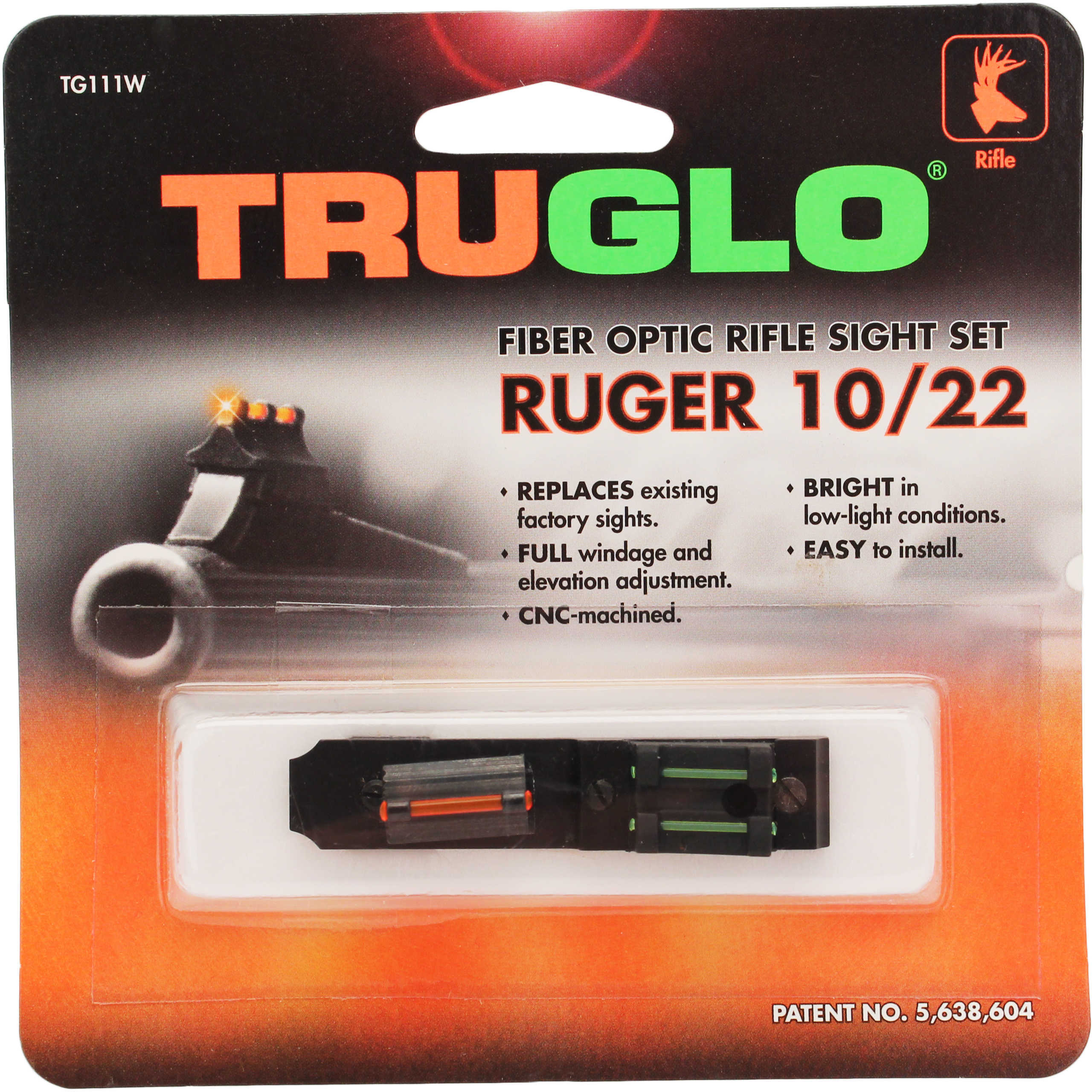 Truglo Firesight Ruger 10/22 FRT/Rear TG111W