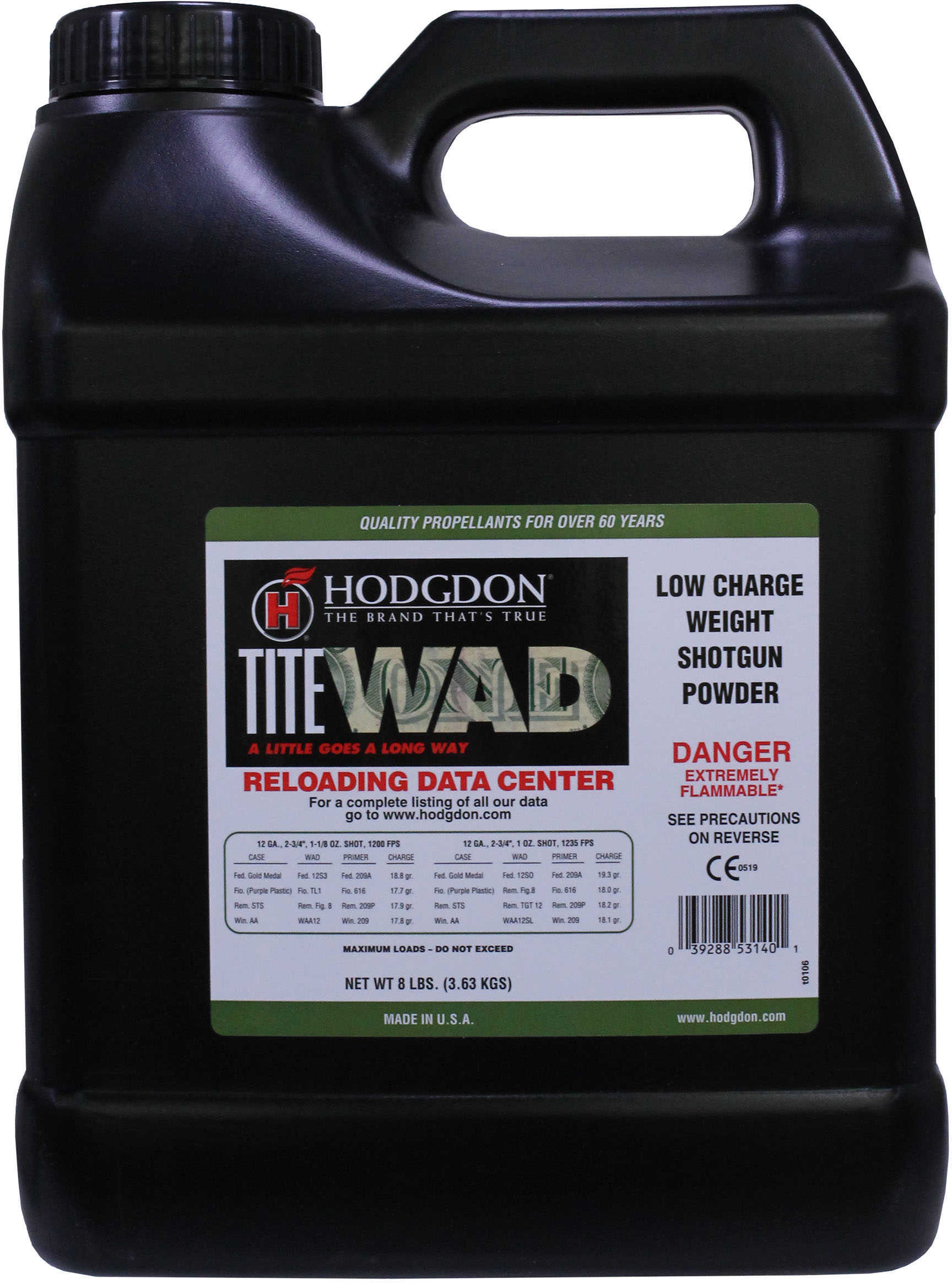 Hodgdon Powder Titewad Smokeless 8 Lb