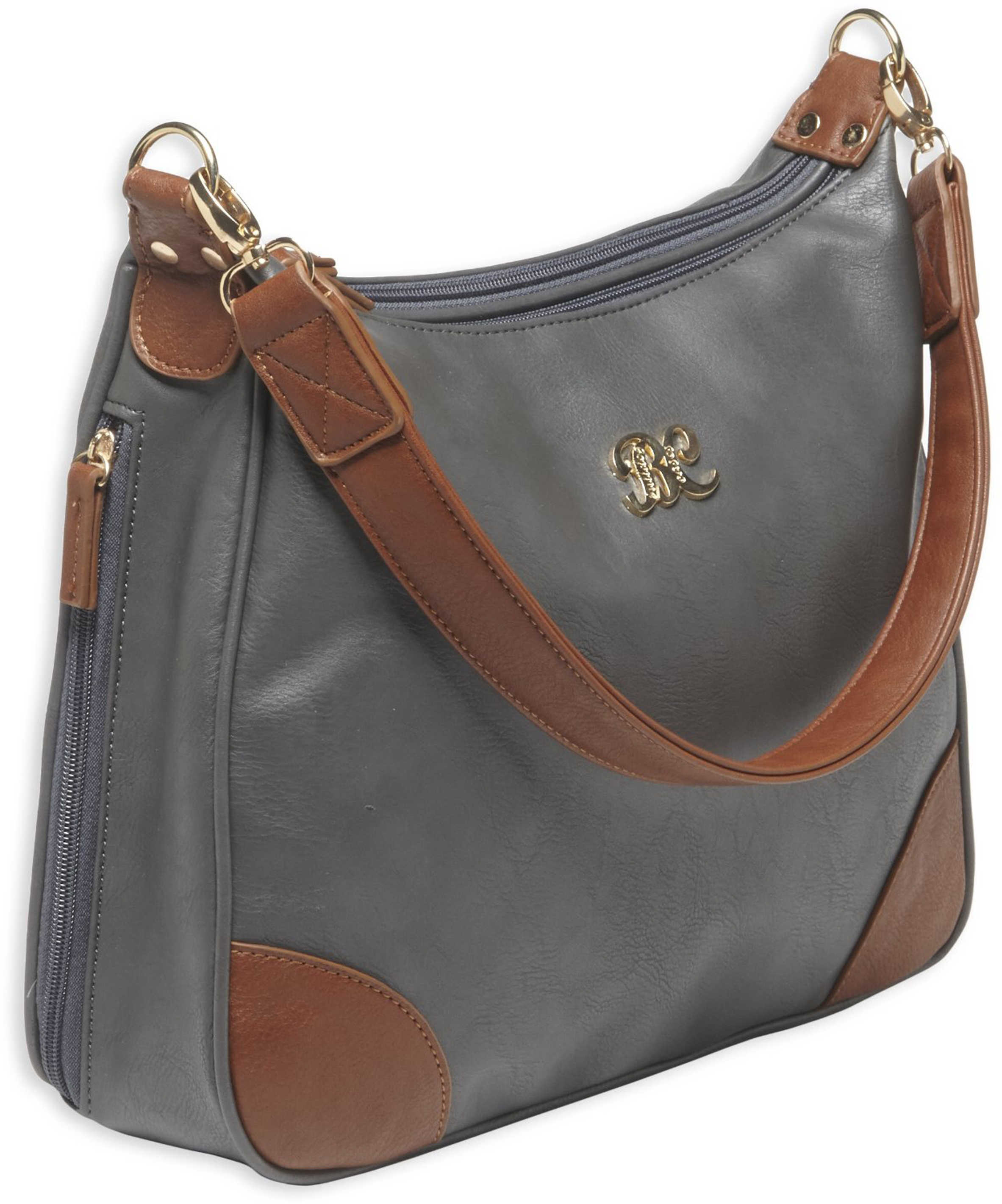 Bulldog Cases Hobo Style Purse w/Holster Grey/Tan Md: BDP-018