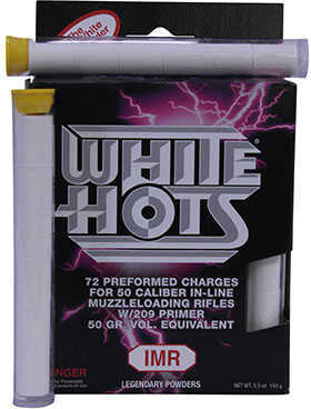 IMR White Hot Pellets 50 Gr. 50 Caliber 72 charges/Pack IMRWHP50