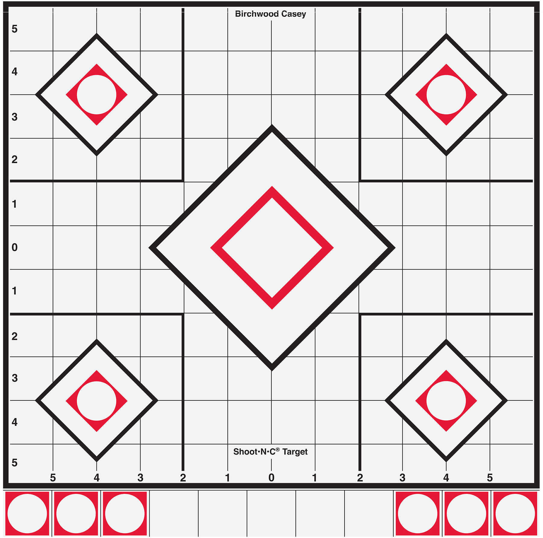 Birchwood Casey B/C Target Shoot-N-C 12" White/Black Sight-In 5 Targets