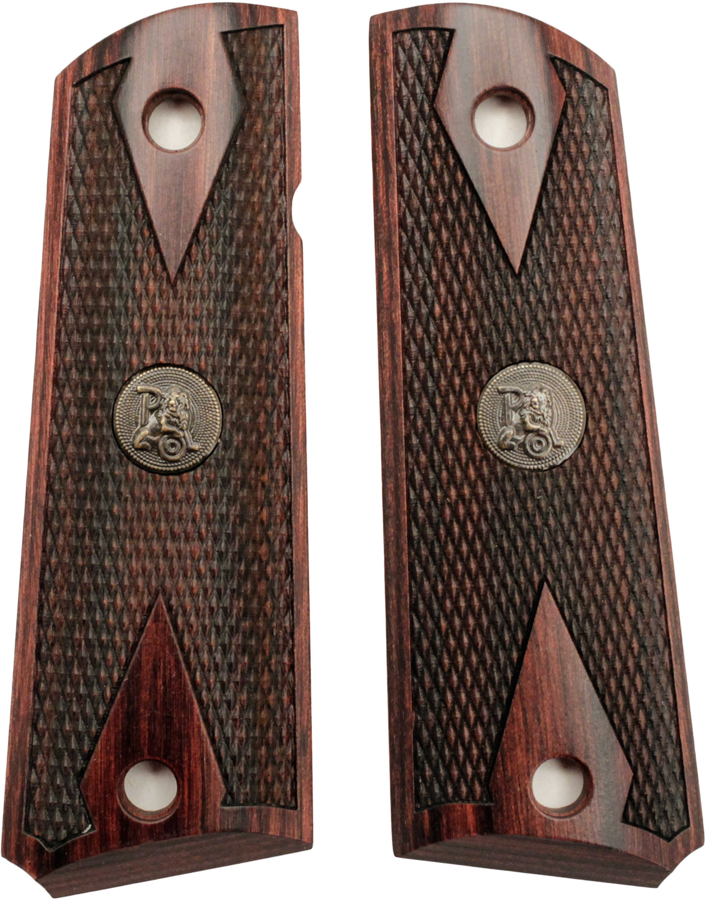 Pachmayr Custom Grip Panel, Fits 1911, Double Diamond Rosewood Finish 440