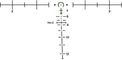 Trijicon ACOG 6x48 Dual Illuminated Green Horseshoe Dot .308 M240 Ballistic Reticle TA648MGO-M240