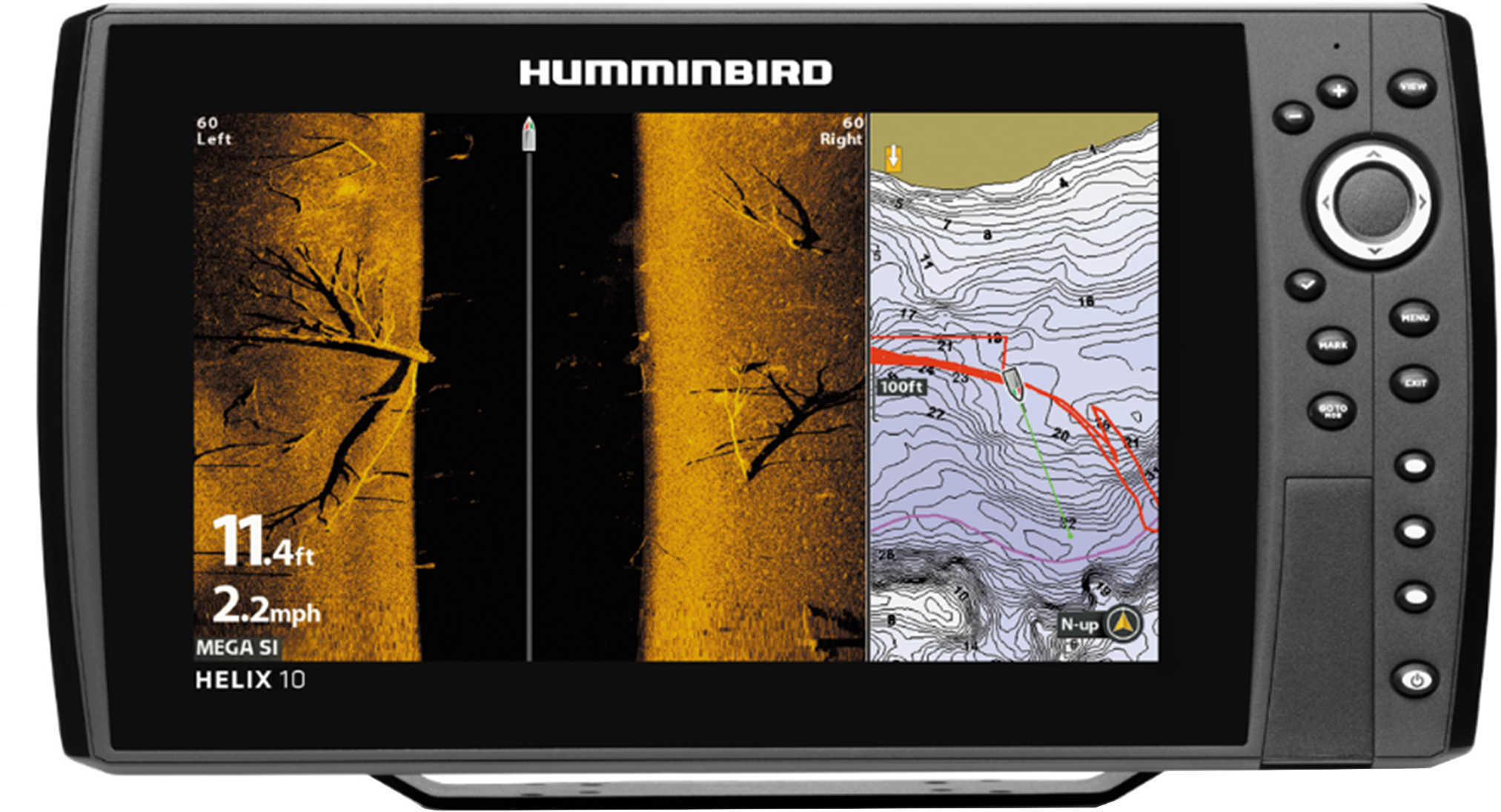 Humminbird HELIX 10 CHIRP GPS SI G2N, 10,1", Bluetooth/Ethernet Networking, Black Md: 410120-1