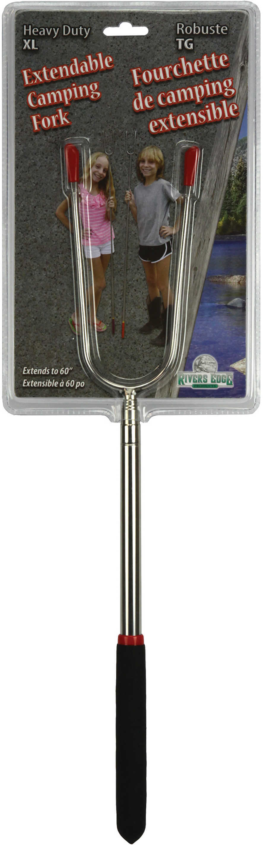 Rivers Edge Products Extendable Camping Fork Heavy Duty, 16" to 60" Md: 910CP