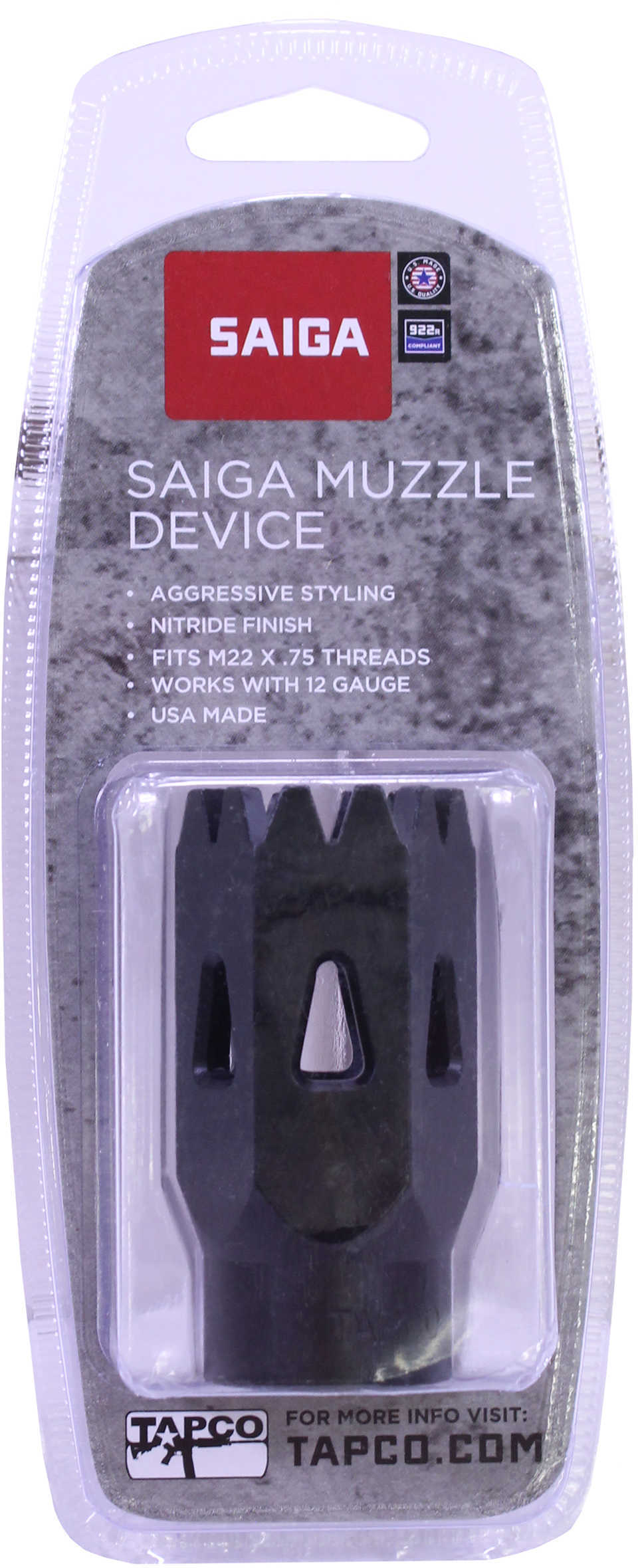 Tapco Saiga Flash Hider, 14x1mm Left Hand Md: 16633