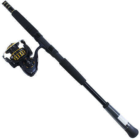 Daiwa BG Saltwater Pre-Mounted Spinning Combo 8' Length, 2 Piece Rod, 7 Bearings, Medium Power Md: BG4000/