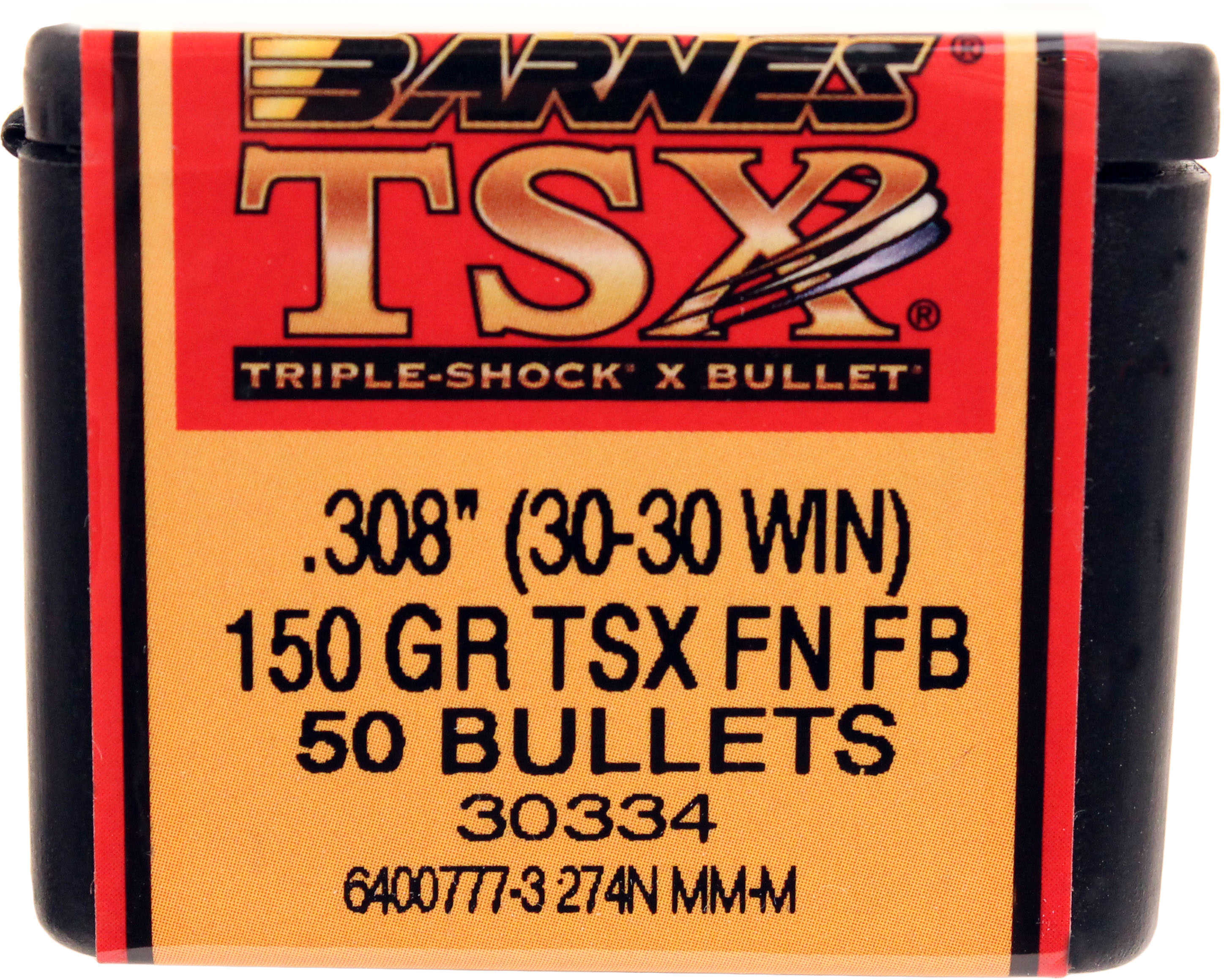 Barnes Bullets 30 Caliber 30-30 150 Grains TSX Flat Nose (Per 50) 30820