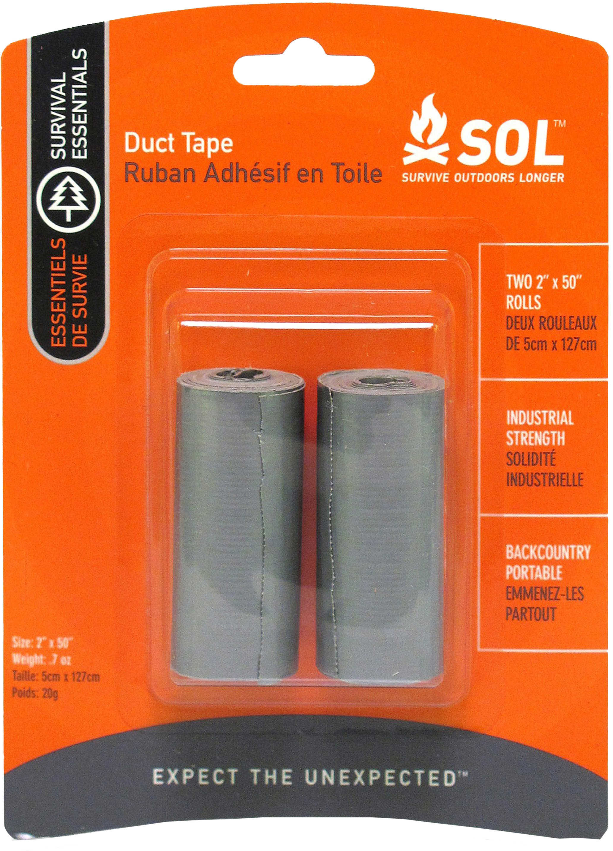 Survive Outdoors Longer / Tender Corp AMK Sol Duct Tape 2 Pack 2"X50" ROLLS-img-1