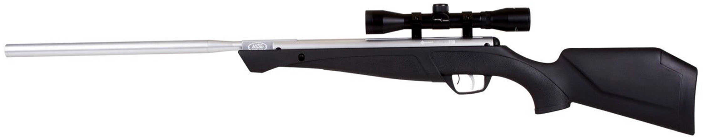 Crosman Silver Fox Air Rifle, 177 Caliber Pellet Synthetic Stock with 4x 32mm Scope Md: CSLV17SX