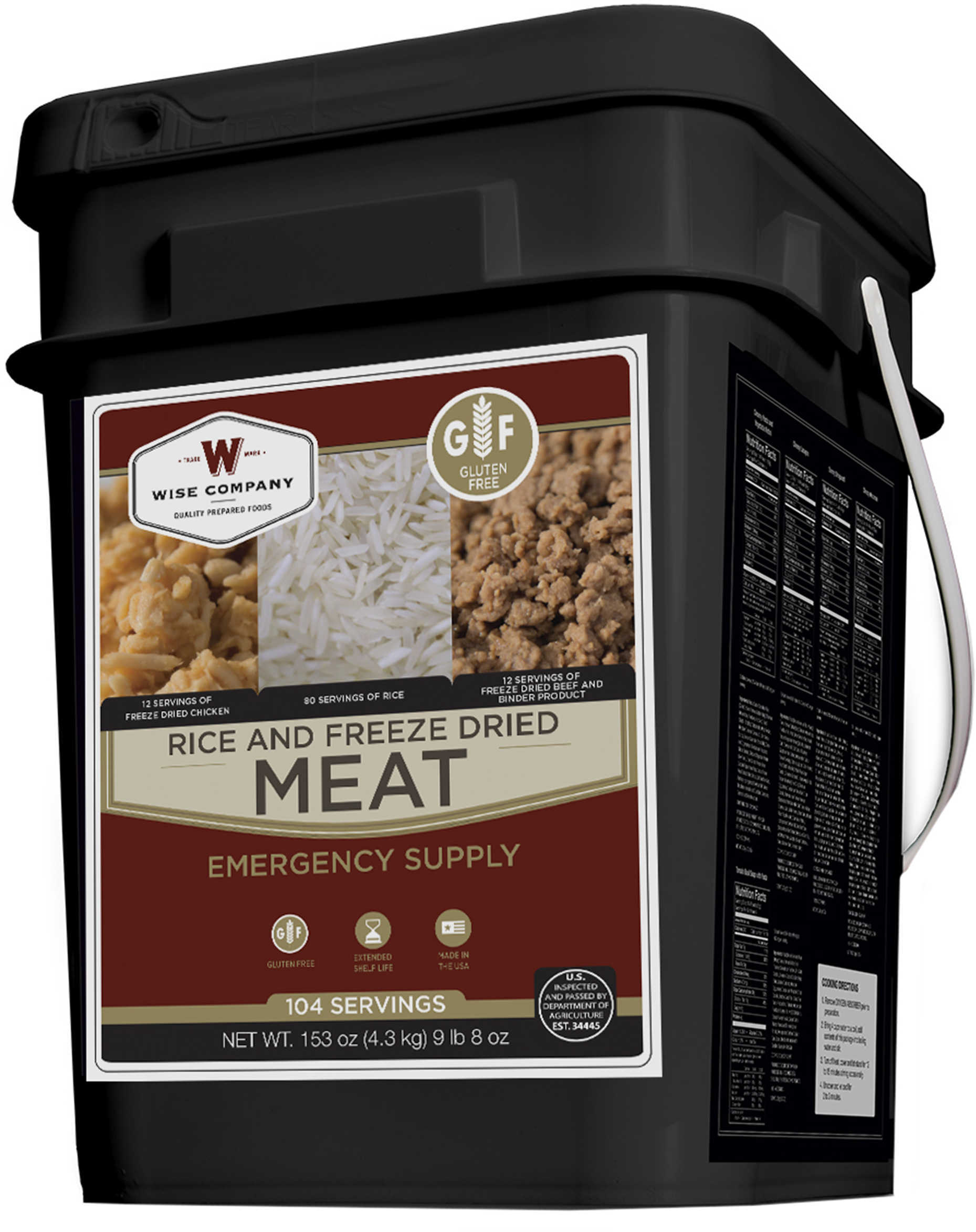 Wise Foods Gluten Free Protein Bucket - 104 Servings MN# WGF07-704