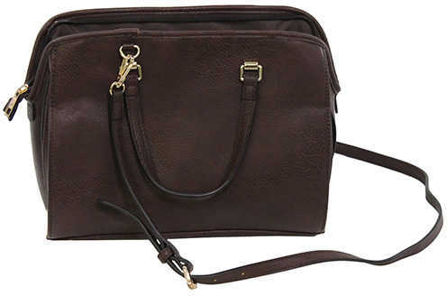 Bulldog Cases Purse Satchel Style with Holster, Chocolate Brown Md: BDP-028