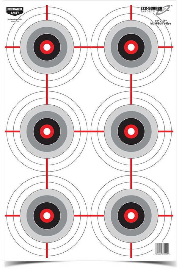 Birchwood Casey Bc-37063 EZE-Scorer Bull's-Eye Bullseye Paper Target 12" X 18" 100 Per Pkg