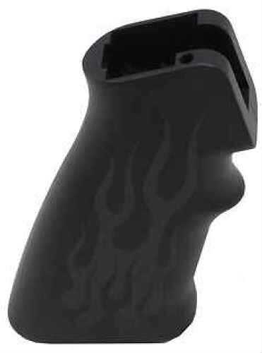 Hogue AR15 Aluminum Grips Black Anodized, Flames 15130