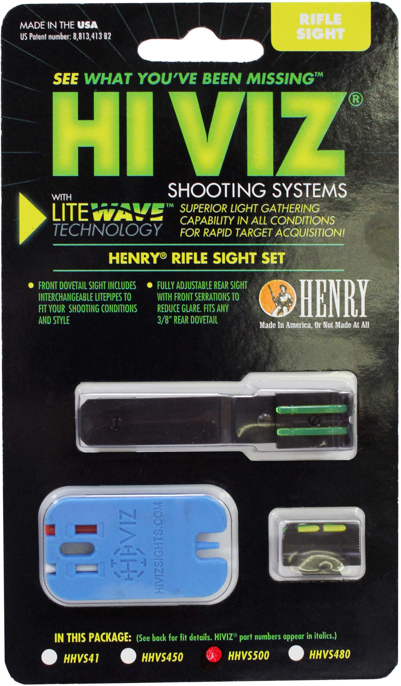 HiViz Sight Systems Litewave Sights For Henry Rifles LH001TM/H001TV/H003TM/H004M/H004V/H004SM/H004SV/H006C/H012C/H