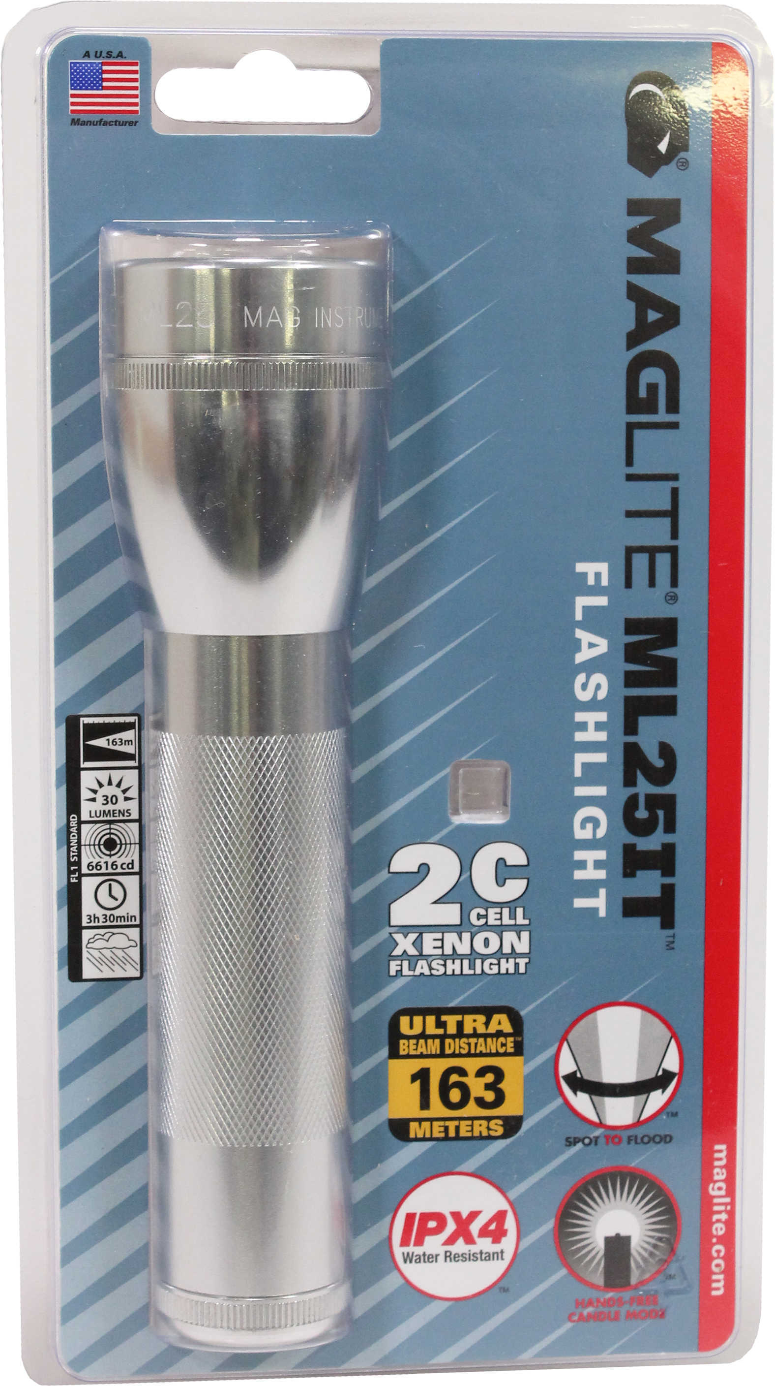 Maglite 2C Cell Silver Md: ML25IT-2106