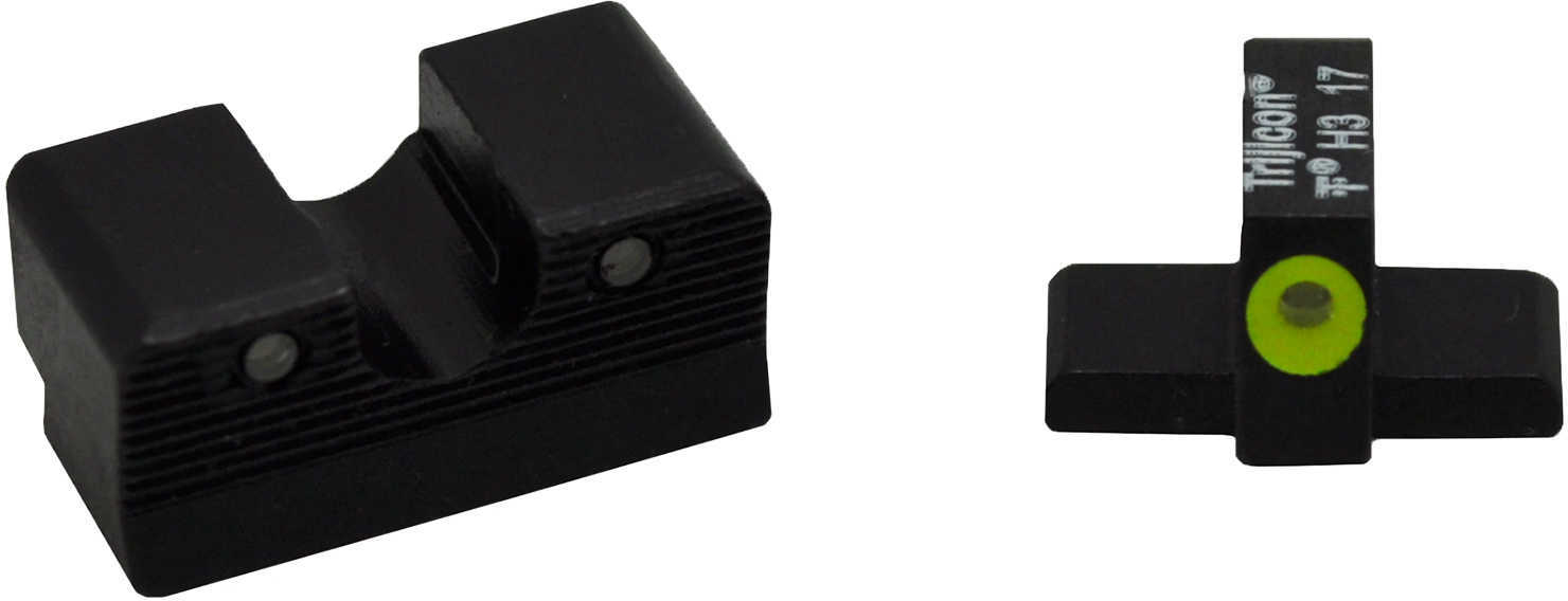 Trijicon HD XR Night Sight Set Yellow Front Outline Comparable to #6 Front/#8 Rear for Sauer Pistols