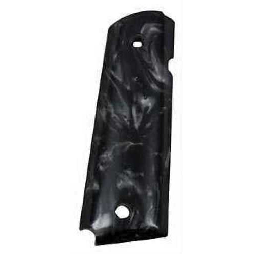 Hogue Grips Fits Colt Government Polymer Ambidextrous Safety Cut Black Pearlized Finish 45418