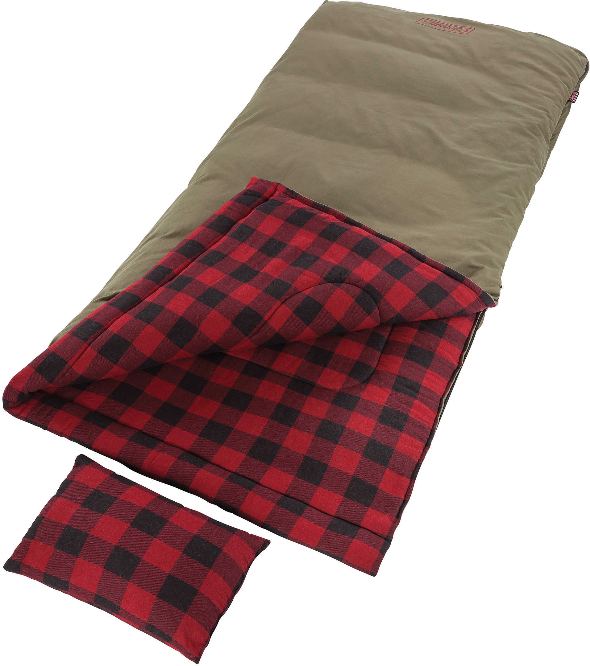 Coleman Big Game and Tall Sleeping Bag Plaid Red Md: 2000030093