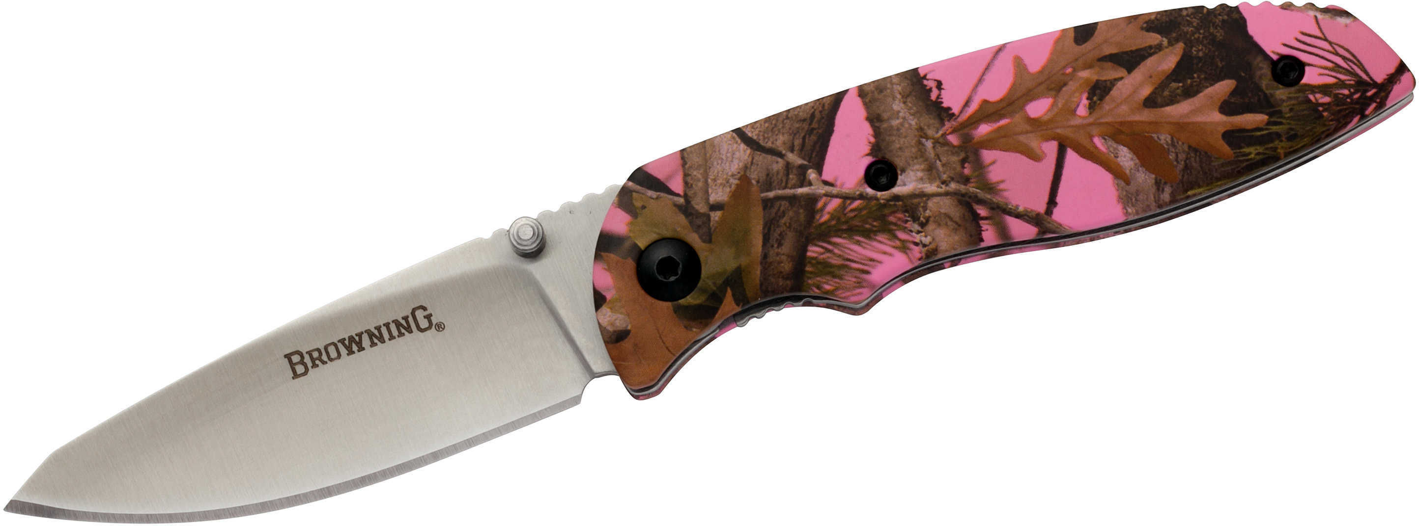 Browning EDC Folder Knife Pink Camouflage Md: 3220250