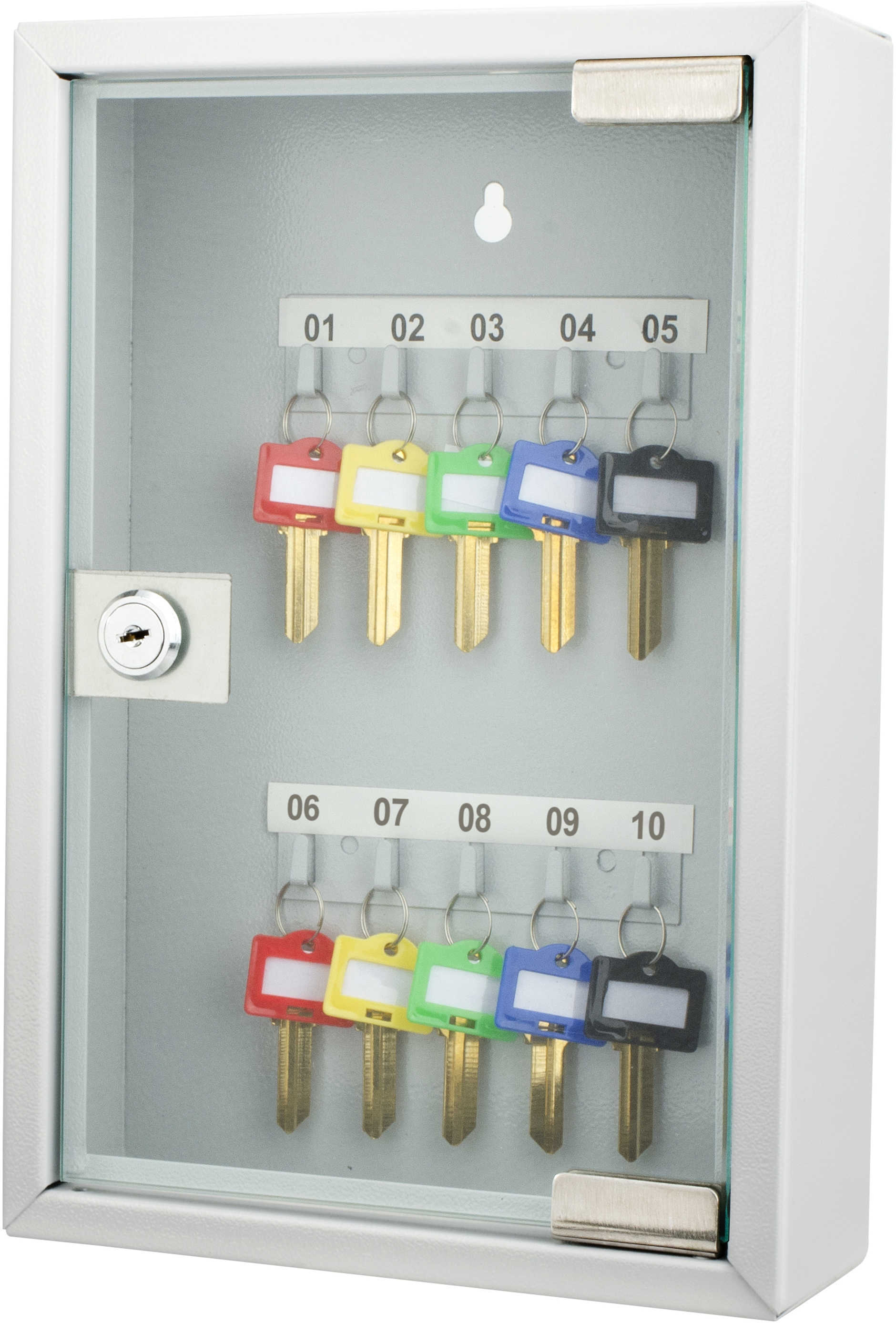 Barska Optics Lock Box with Glass Door 10 Keys, Gray Md: CB12986