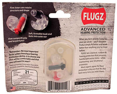 Otis Technology Flugz, Ear Plug, Black, 21dB FG-FL